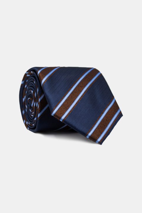 Stripe Tie 7 cm Dark Blue