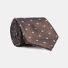 Jacquard Tie 7 cm Brown