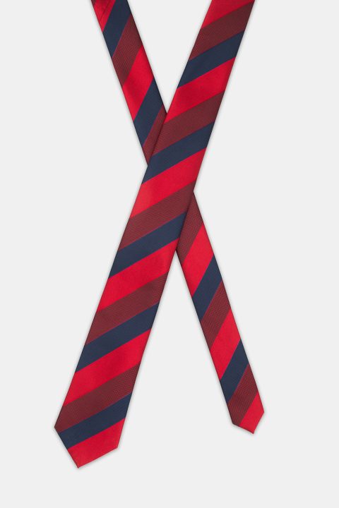 Stripe Tie 7 cm Red - Image 2