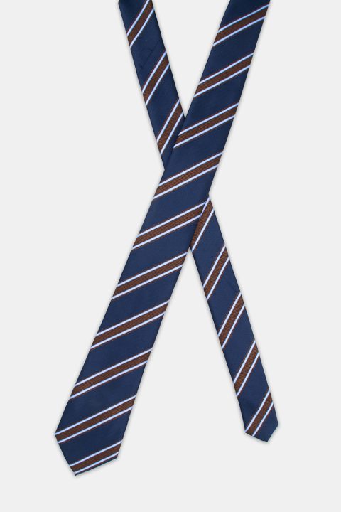 Stripe Tie 7 cm Dark Blue - Image 2