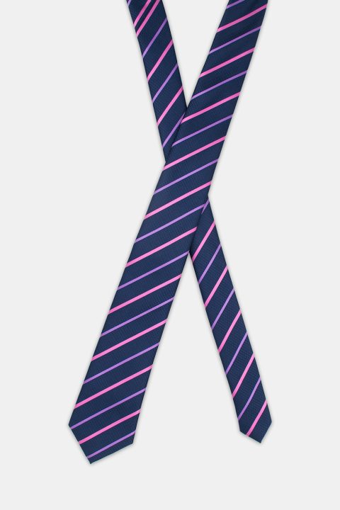 Stripe Tie 7 cm Dark Blue - Image 2