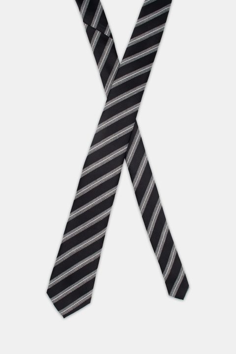 Stripe Tie 7 cm Black - Image 2