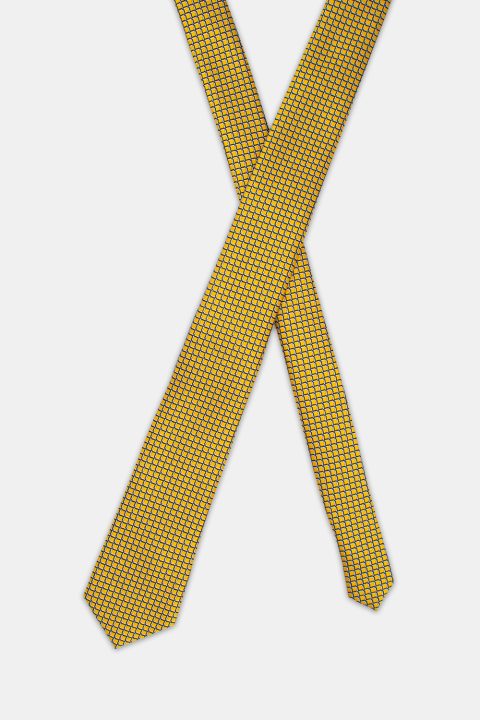 Jacquard Tie 7 cm Yellow - Image 2