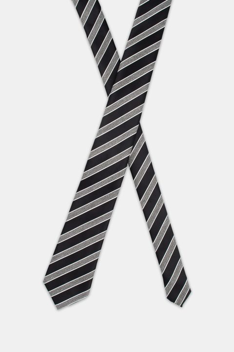 Stripe Tie 7 cm Black - Image 2