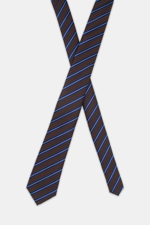 Stripe Tie 7 cm Brown - Image 2