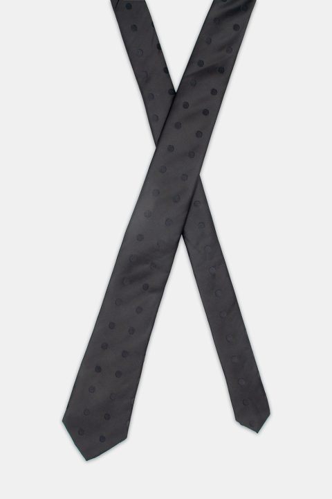 Jacquard Tie 7 cm Black - Image 2