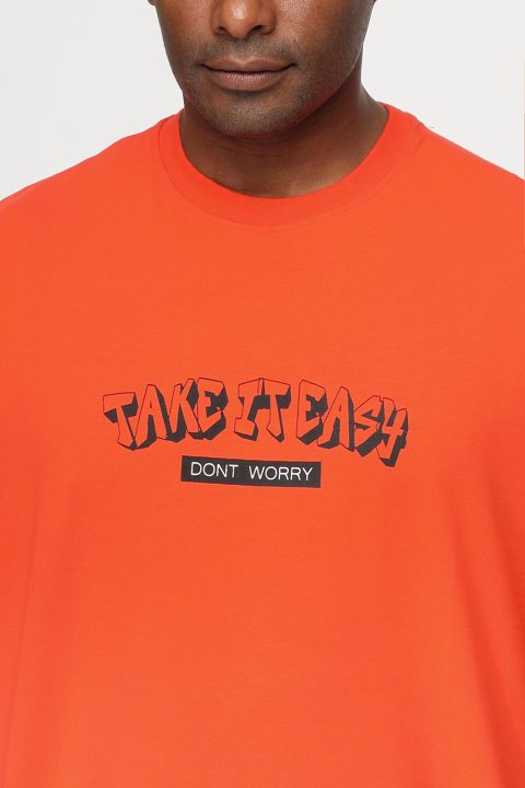 Relax Fit T-Shirt Orange - Image 4