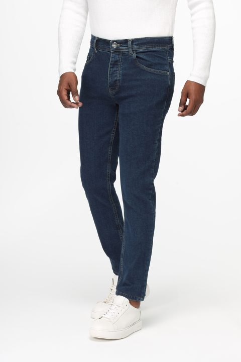 Slim Fit Trousers Jeans Dark Blue - Image 3
