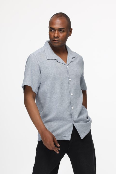 Relax Fit Shirt Half Blue - Image 3