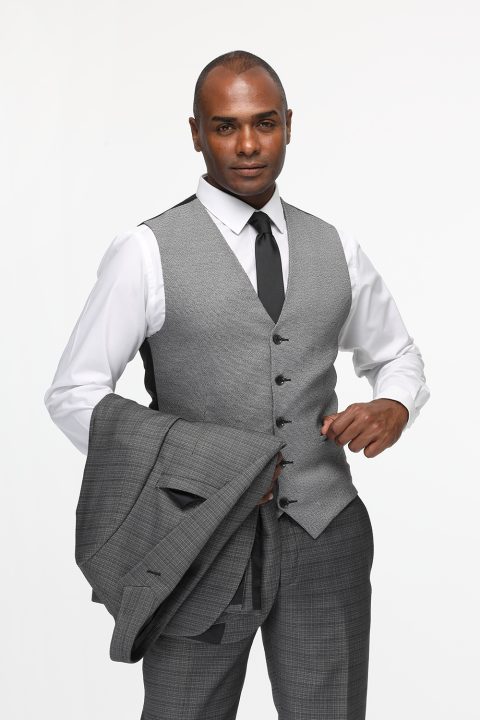 Slim Fit Suit Gray - Image 3