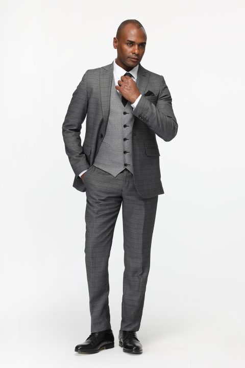 Slim Fit Suit Gray