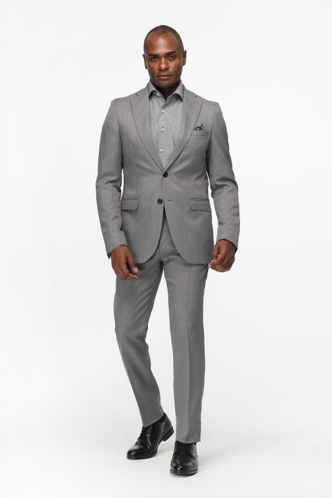 Slim Fit Suit Gray
