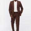 Slim Fit Suit Brown