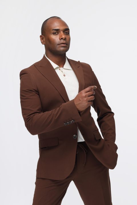 Slim Fit Suit Brown - Image 4
