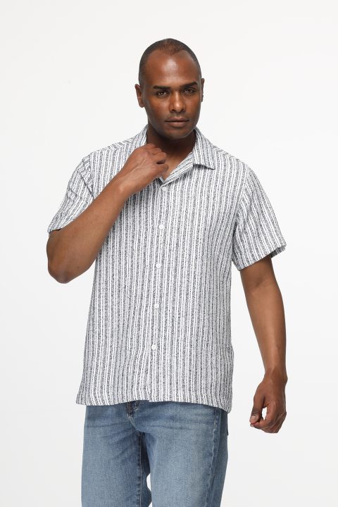 Relax Fit Shirt Half Blue