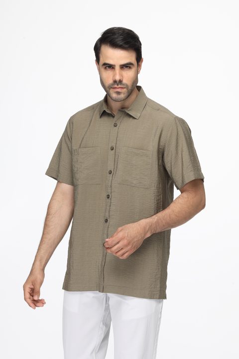 Regular Fit Shirt Half Green