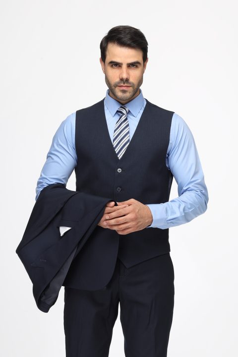 Regular Fit Suit Dark Blue - Image 3