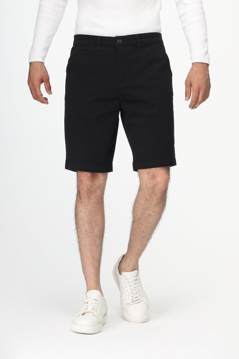 Regular Fit Chino Short Black