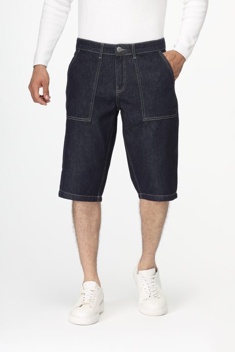 Regular Fit Jeans Short Dark Blue