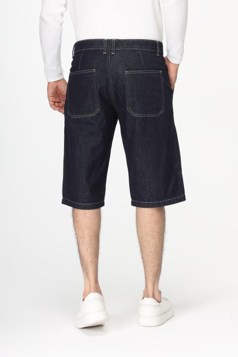 Regular Fit Jeans Short Dark Blue - Image 5