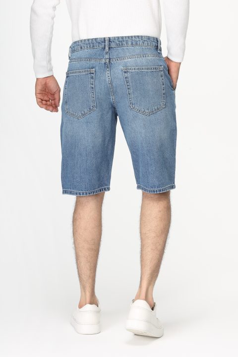 Regular Fit Jeans Short Light Blue - Image 4