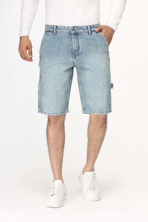 Regular Fit Jeans Short Blue