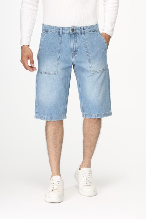 Regular Fit Jeans Short Light Blue