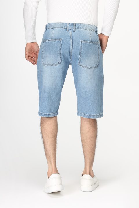 Regular Fit Jeans Short Light Blue - Image 4