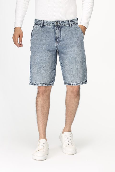 Regular Fit Jeans Short Blue