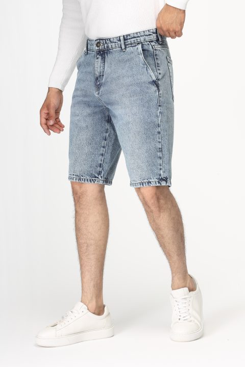 Regular Fit Jeans Short Blue - Image 3