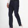Slim Straight Fit Trousers Jeans Dark Blue - Image 3