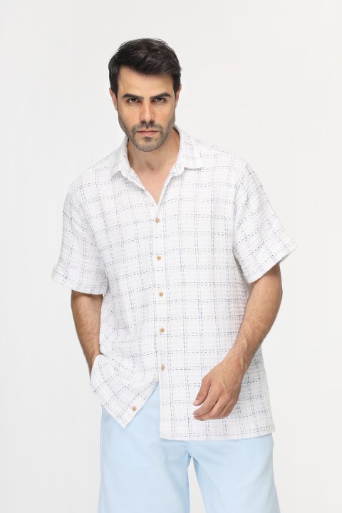 Regular Fit Shirt Half White