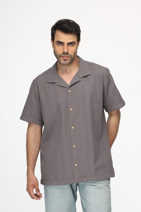Relax Fit Shirt Half Gray
