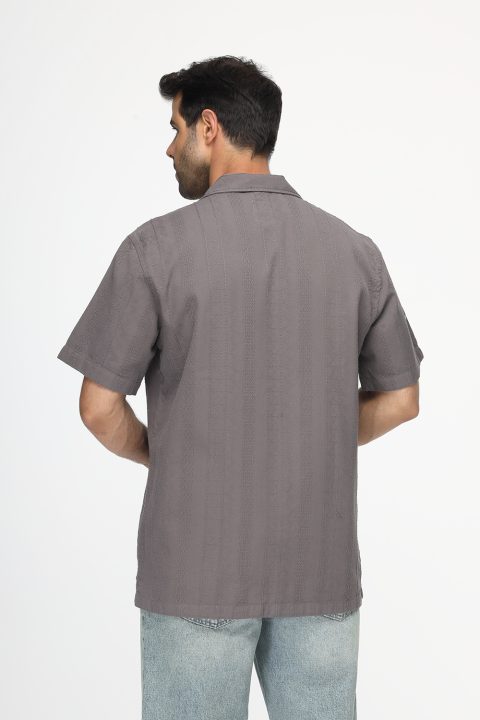 Relax Fit Shirt Half Gray - Image 4