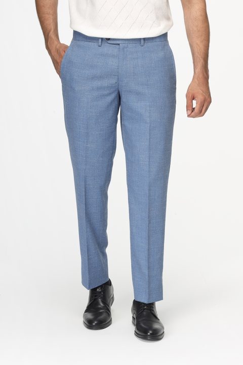 Slim Straight Fit Classic Pants Light Blue