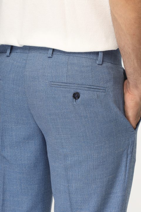 Slim Straight Fit Classic Pants Light Blue - Image 4