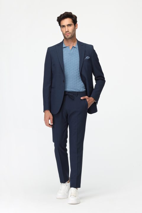 Slim Fit Suit Dark Blue