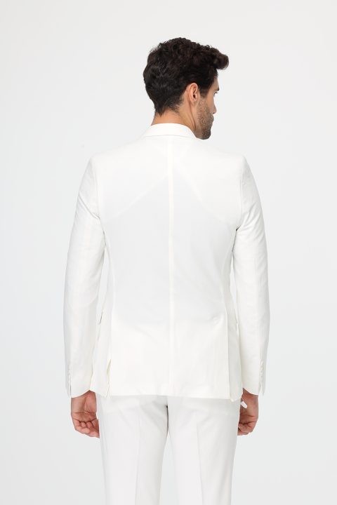 Slim Fit Suit White - Image 4