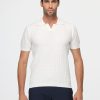 Polo Shirt Regular Fit Knitted Off White