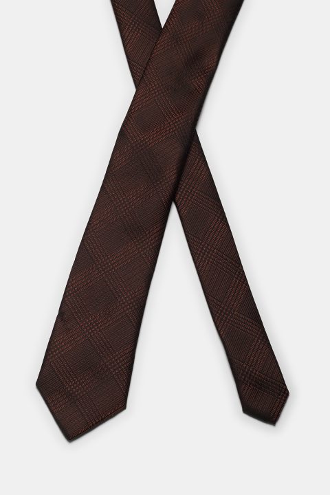 Jacquard Tie 7 cm Maroon - Image 2