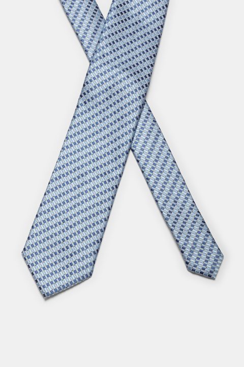 Jacquard Tie 7 cm Light Blue - Image 2