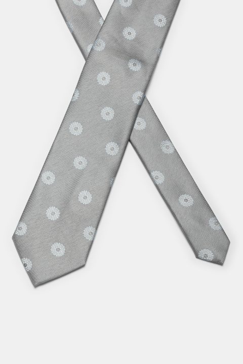 Jacquard Tie 7 cm Gray - Image 2