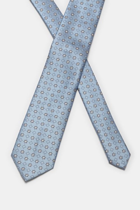 Jacquard Tie 7 cm Light Blue - Image 2