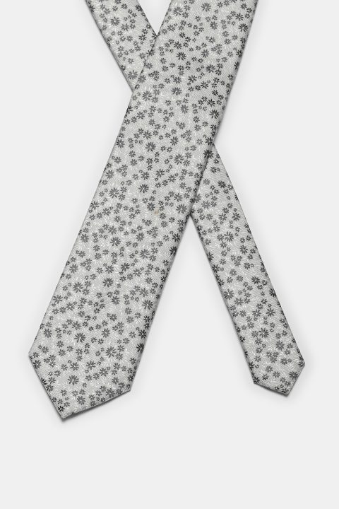 Jacquard Tie 7 cm Gray - Image 2