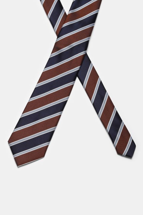 Stripe Tie 7 cm Dark Blue - Image 2