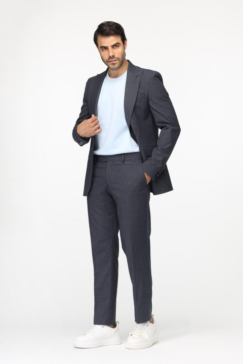 Slim Straight Fit Suit Blue - Image 3