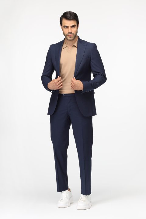 Slim Straight Fit Suit Dark Blue