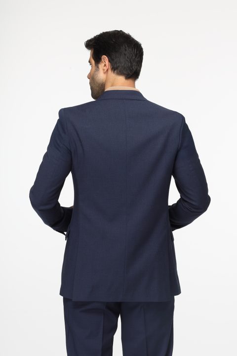 Slim Straight Fit Suit Dark Blue - Image 4