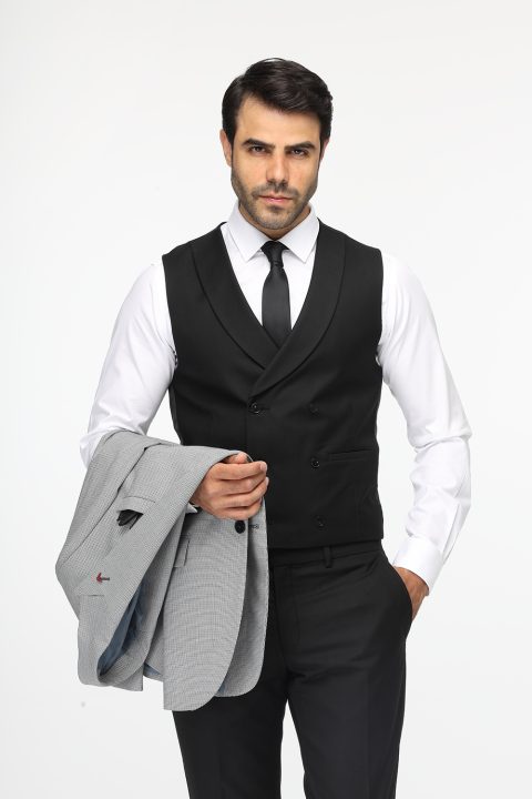 Slim Fit Suit Light Gray - Image 3