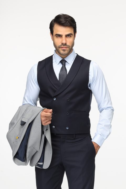 Slim Fit Suit Light Blue - Image 3